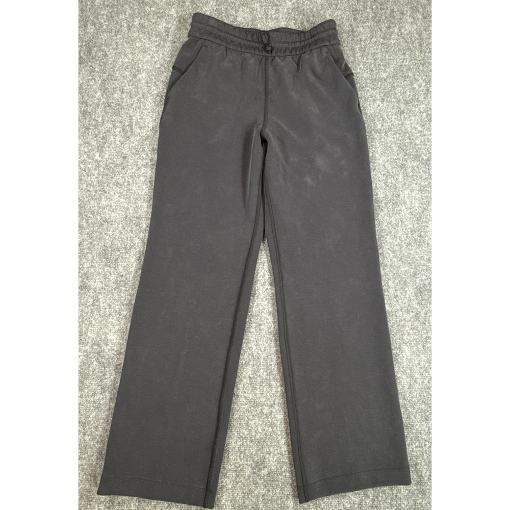 Lululemon Womens Size 4 Dark Gray Softstreme High-Rise Straight-Leg Pants